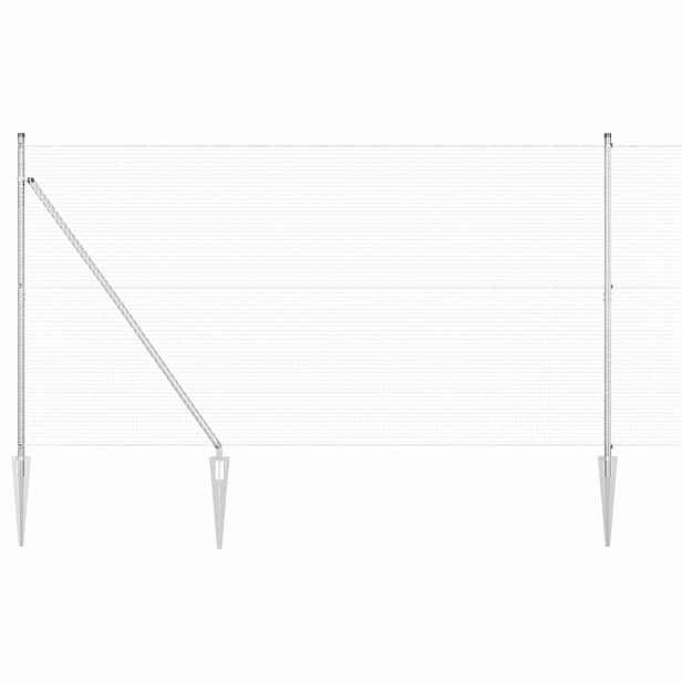 vidaXL Svařované drátěné ploty s hroty 50 x 1,5 m Pozinkovaná ocel