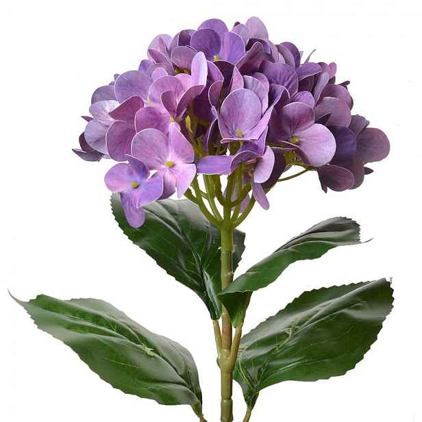 Fialová umělá květina hortenzie Hydrangea - 16*15*68 cm Clayre & Eef