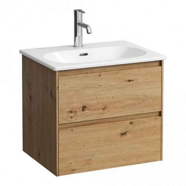 Koupelnová skříňka s umyvadlem Laufen Lau 60x52,5x45,5 cm divoký dub H8600832671041