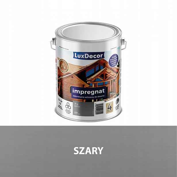 Luxdecor Ochranný A Dekorační Impregnát Na Dřevo 4,5 L Šedý