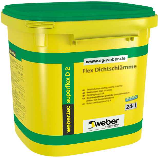 Stěrka těsnicí webertec superflex D2 24 kg