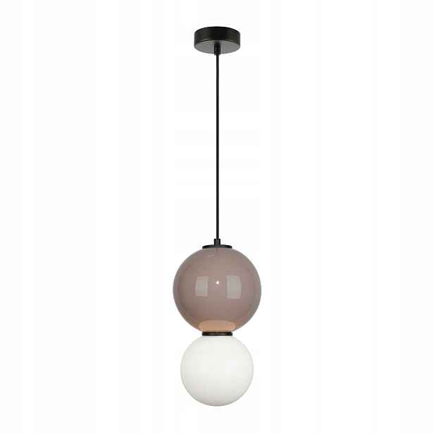 Závěsná lampa Pieve 2 koule Ø18 cm led 6w 3000k hnědo-bílá Italux