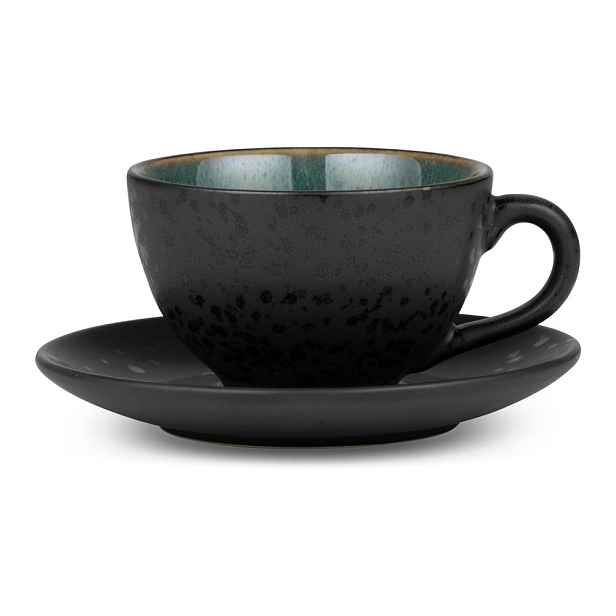 Zelený/černý keramický šálek na cappuccino 240 ml Gastro Green/Black – Bitz