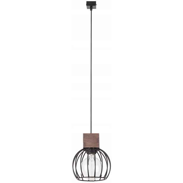 Závěsná lampa loftová industriální bodová černá hnědá nad barový stůl Sigma