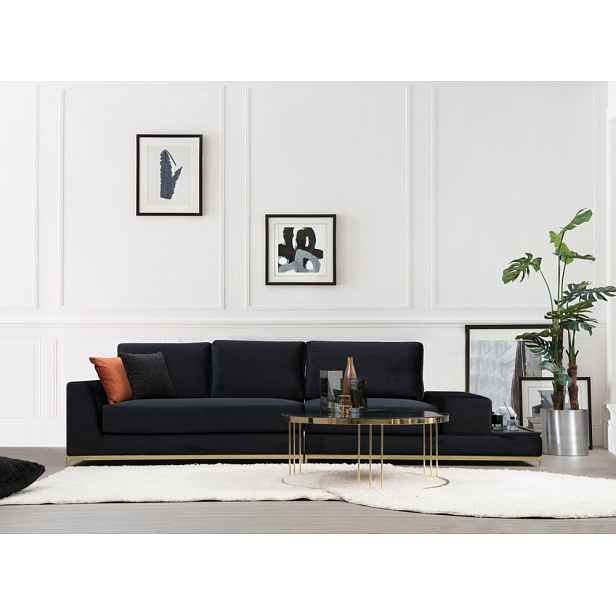 Čtyřmístná pohovka Line With Side Table - Black