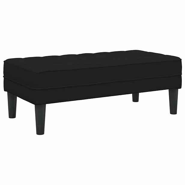 vidaXL lavice s polštářem Černá 113 x 57 x 39 cm samet
