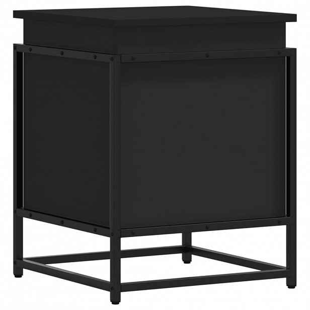 vidaXL Úložný box s víkem černý 40 x 40 x 51,5 cm kompozitní dřevo