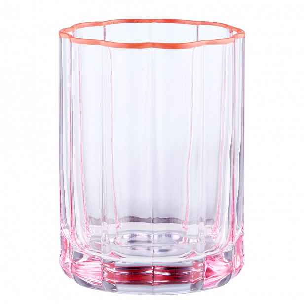 Butlers FIORI Sklenice na vodu 340 ml - růžová/oranžová