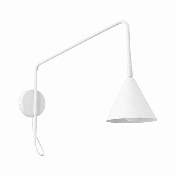 Nástěnné svítidlo Nox 1 bílé s vypínačem Nástěnná lampa na výložníku Sollux