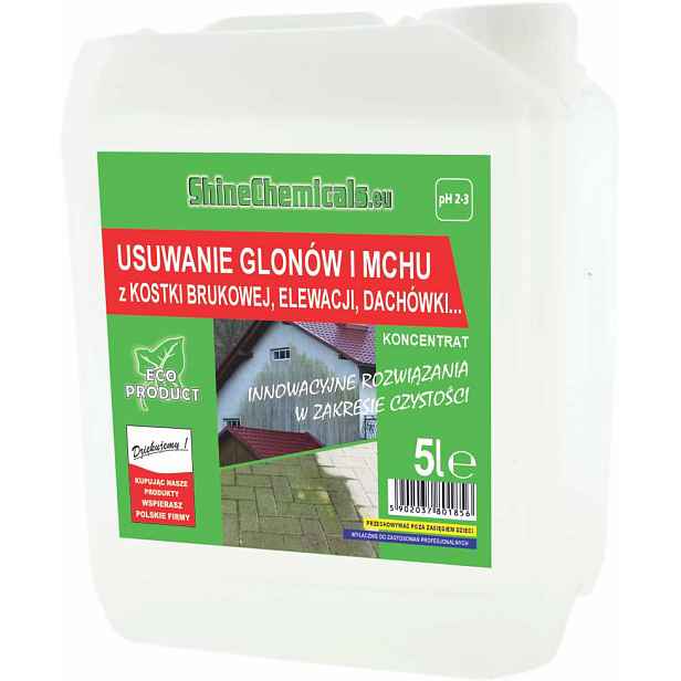 Přípravek na odstraňování mechu a řas z dlažebních kostek, fasád, střešních tašek 5