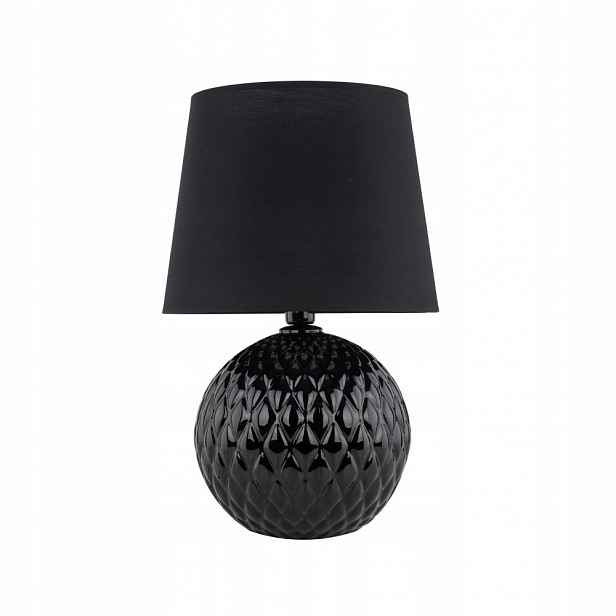 Stolní lampa Noční Černá Santana Sklo Kov E27 Tk Lighting