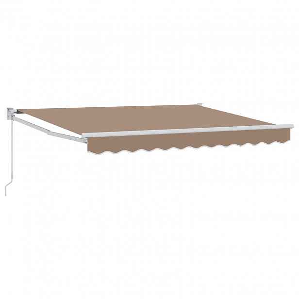 vidaXL Stahovací markýza Taupe 3,5 x 2,5 m 100% polyester a hliník