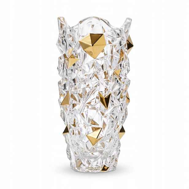 Bohemia Prestige Křišťálová váza Cliff Gold 30 cm