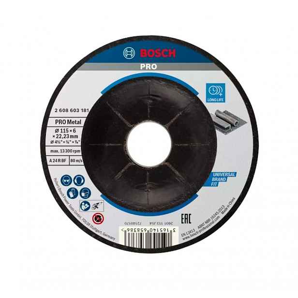 Bosch - Brusný kotouč na kov 115x22,23 mm 2608603182