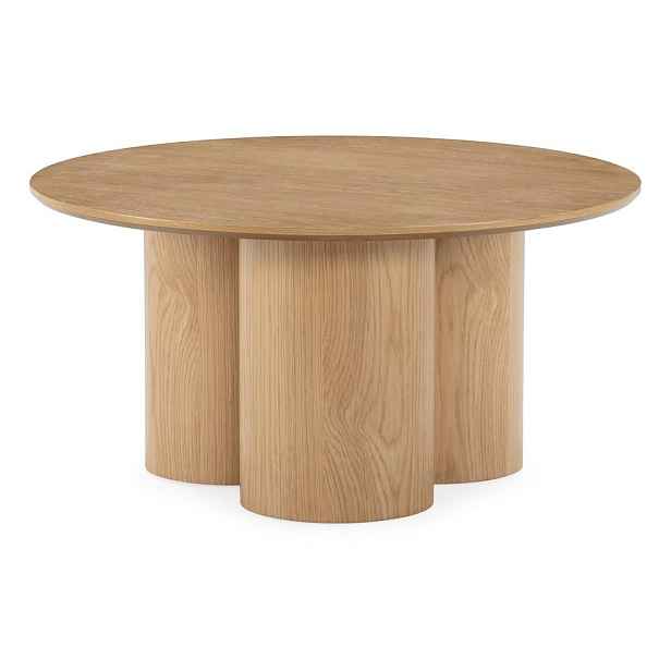 Kulatý konferenční stolek v dekoru dubu v přírodní barvě ø 80 cm Lua – MOME
