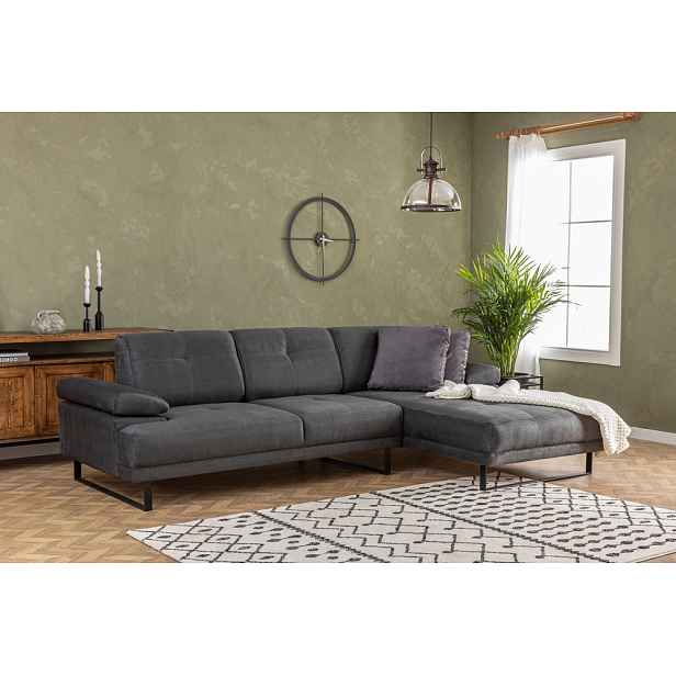 Rohová sedací souprava Mustang Small Right - Anthracite