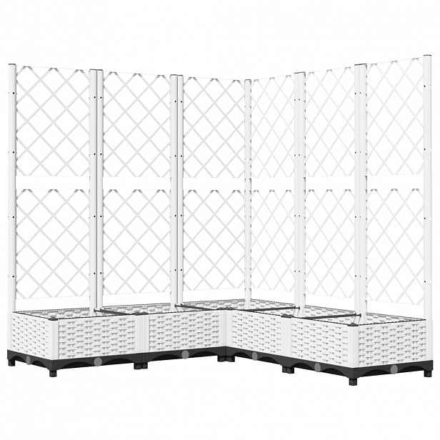 vidaXL Zahradní pěstebník Bílá 120 x 120 x 121,5 cm