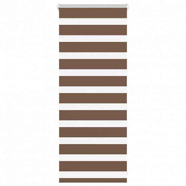 vidaXL Zebra roleta hnědá 60x100 cm šířka látky 55,9 cm polyester