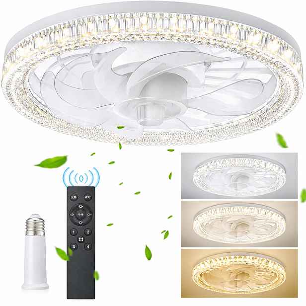 Závěsná lampa Lustrový Ventilátor Stropní Lampa Led 50W Dálkový Ovladač