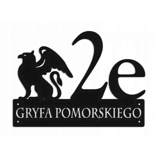 Číslo Na Dům 48 cm Tabule Adresa Ocel Gryfa Pomorského