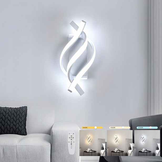 Led Nástěnná Lampa 22W Stmívatelná Ovladač 3 Barvy Moderní