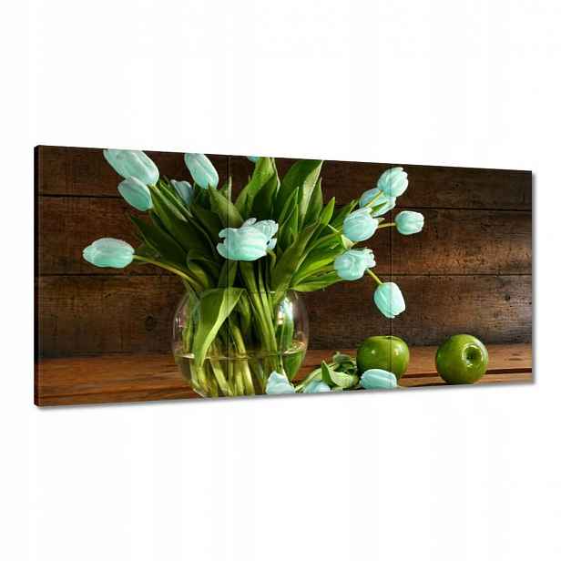 Obrazy 120x60 Mátové tulipány
