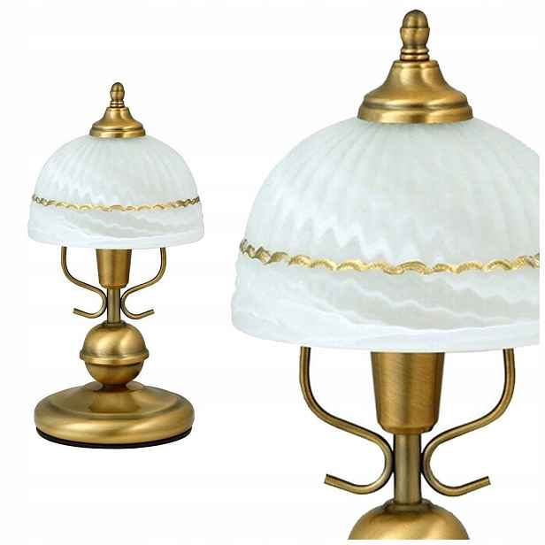 Stolní lampa v klasickém stylu do obývacího pokoje E14 se skleněným stínidlem Flossi Rabalux