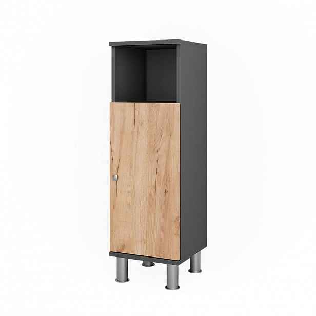 Vicco MIDI SKŘÍŇKA Fynn Antracit/zlatý dub 30 x 95 cm