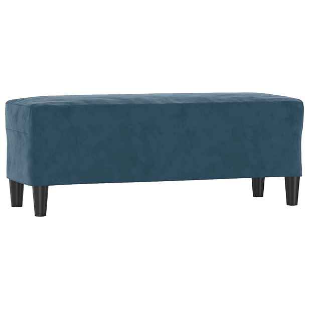 vidaXL Lavice modrá 100 x 35 x 41 cm samet