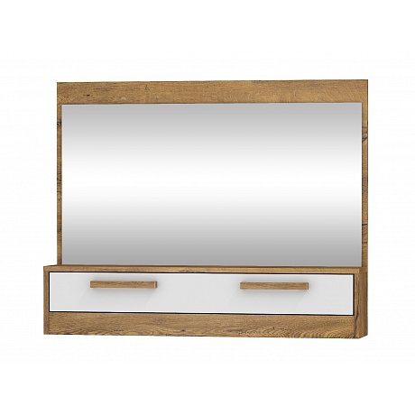 Zrcadlo 1D MAXIM 14, dub burgundský/bílý lesk