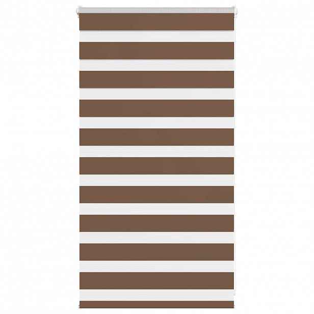 vidaXL Zebra roleta hnědá 70x100 cm šířka látky 65,9 cm polyester