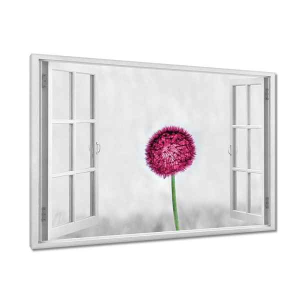 Obrazy 120x80 Růžový pampeliška Květina