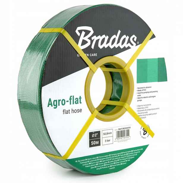 Hadice plochá Bradas WAF3B114050 Agro-flat 1,25 50 m 3BAR Pvc pro čerpadla