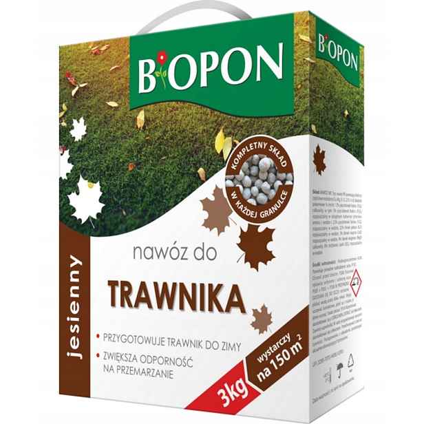 Podzimní Hnojivo Na Trávník, Granulovaný Karton S Úchytem, 3 Kg