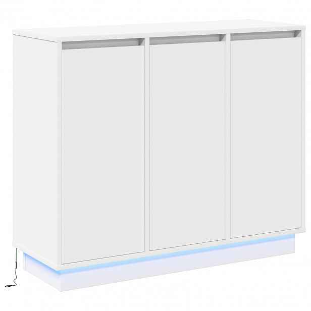 vidaXL LED komoda Bílá 90 x 32 x 75 cm Kompozitní dřevo