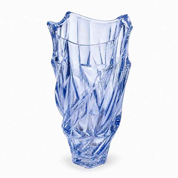 Bohemia Crystal Flamenco – křišťálová váza 30 cm, modrá