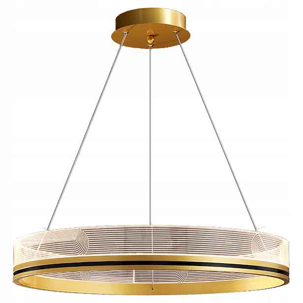 Led Závěsná Lampa Kovová, Moderní, Zlato Černá