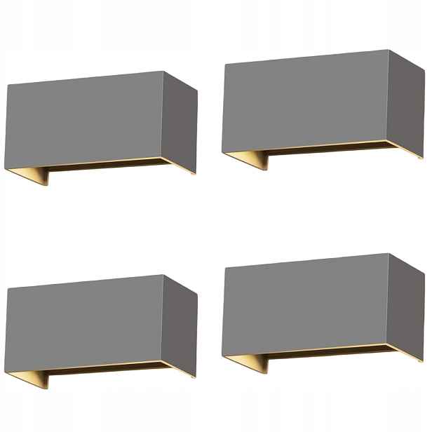 Nástěnná Lampa Nástěnná Cwycfw Moderní Sada 4KS Regulace 3000K IP65