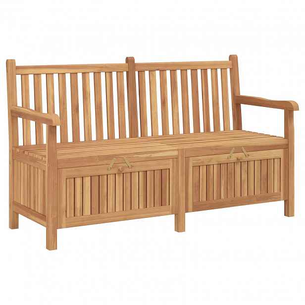 vidaXL Zahradní lavice se dveřmi 150 x 60 x 90 cm Pevné teakové dřevo