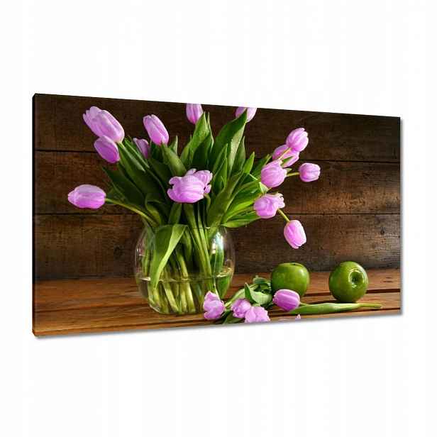 Obrazy 120x70 Fialové tulipány