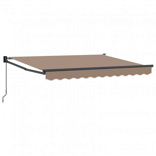 vidaXL Stahovací markýza Taupe 3,5 x 2,5 m 100% polyester a hliník
