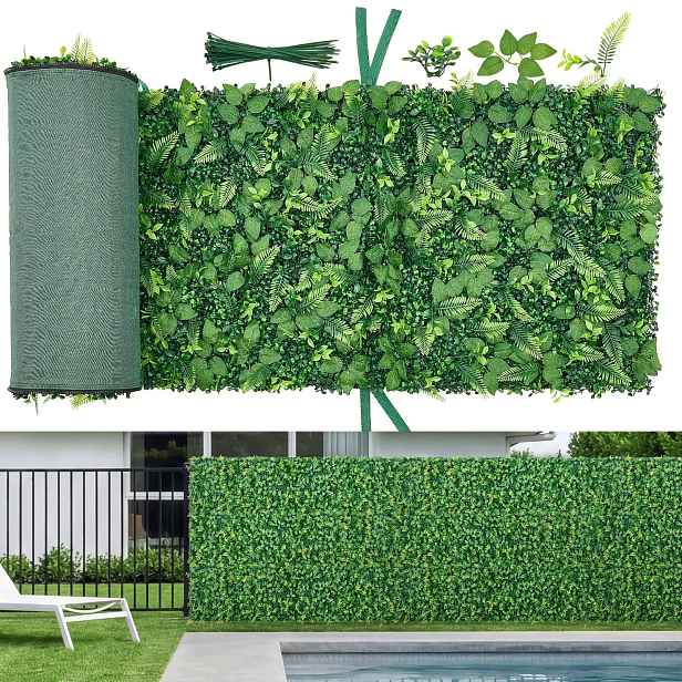 Zelená stěna umělý živý plot panel prémiová sada 61 cm 244 cm 4 ks Uv