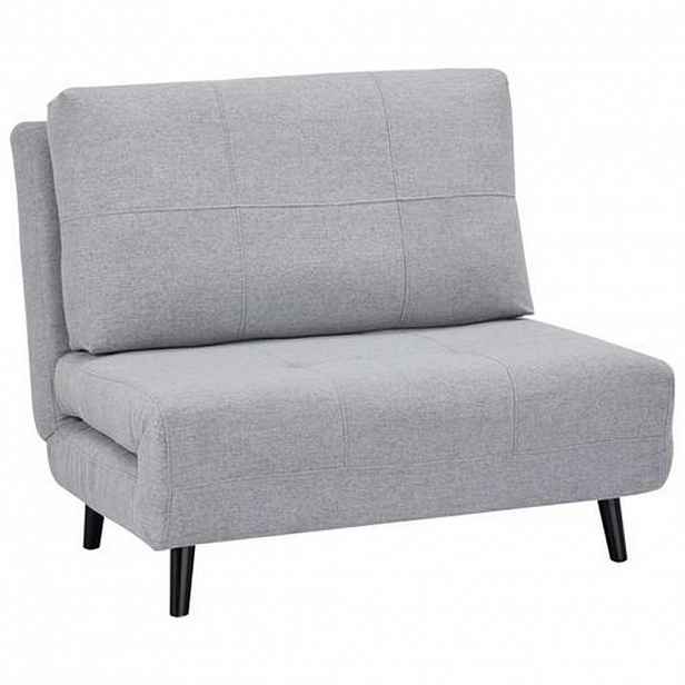 KŘESLO NA SPANÍ, textil, světle šedá Ti`me