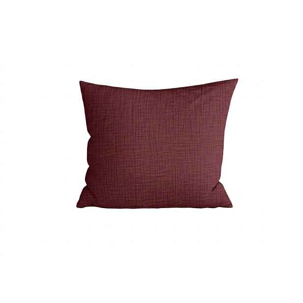 Mušelínový povlak na polštář MUSSARI 45x45 cm, vínový