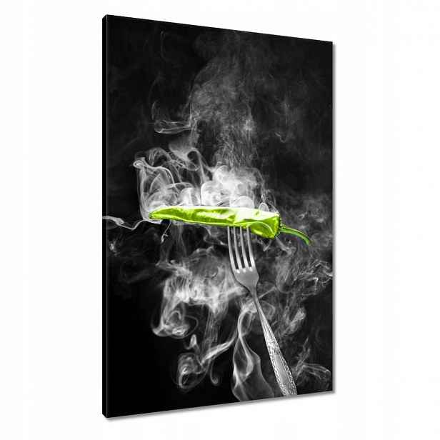 Obrazy 60x90 Zelená paprika v kouři