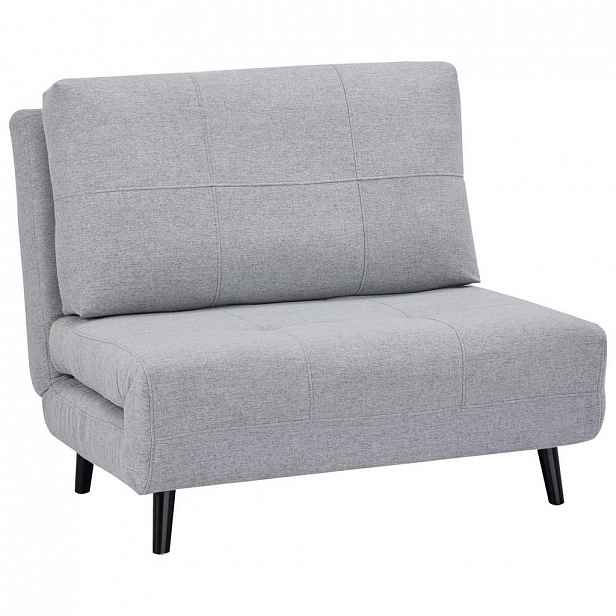 KŘESLO NA SPANÍ, textil, světle šedá Ti`me
