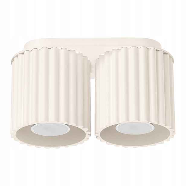 Sollux Lighting Stropní svítidlo Aura béžová oválná GU10 10W 21 cm