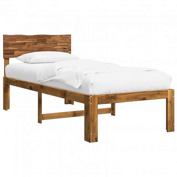vidaXL Postel s čelem ROSTOCK Přírodní 90 x 190 cm