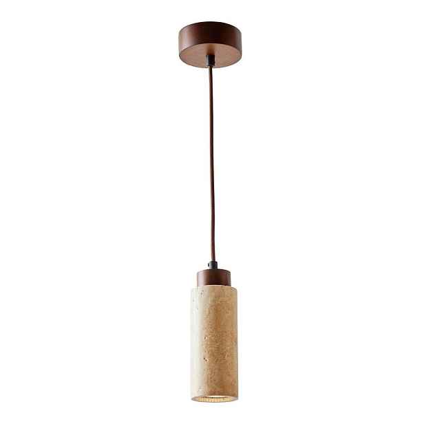 Béžové závěsné svítidlo s kamenným stínidlem ø 6,5 cm Selma – Opviq lights