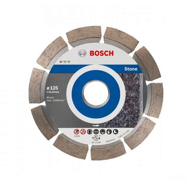 Bosch - Sada diamantových řezných kotoučů na kámen 125x22,23 mm, 10 ks 2608603236